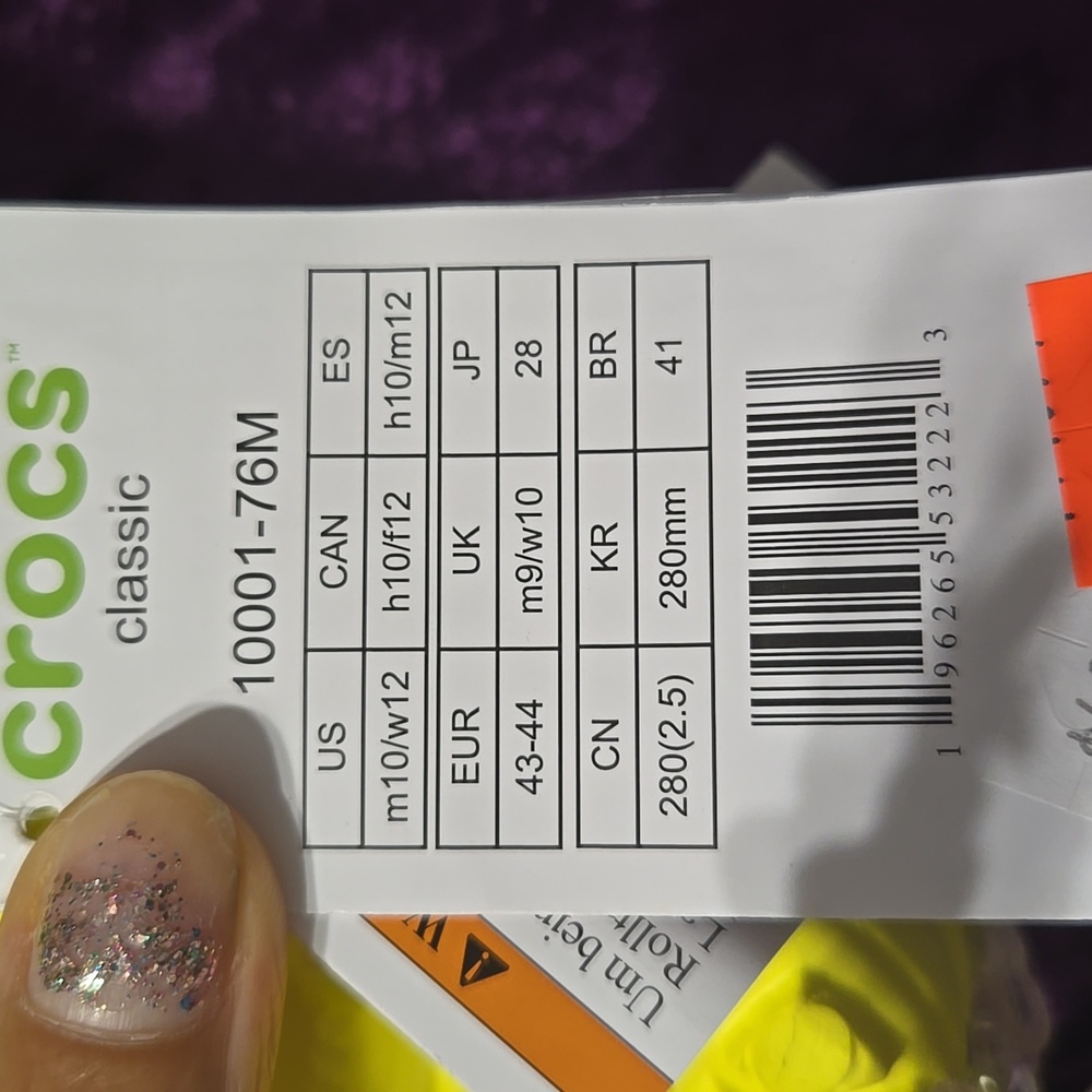 NWT NEON YELLOW CROCS classic clogs casual ADULTS 10 12 - Picture 6 of 6
